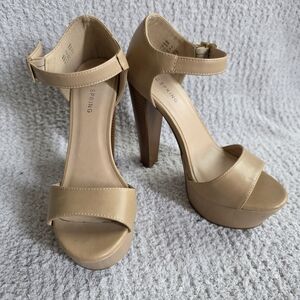 Call It Spring Tan Platform Heels